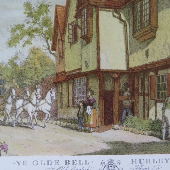 Set 4 Tablemats Old English Inns Vintage (K712) - Picture 4 of 8